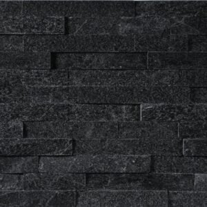 Kings Black Quartzite Stacked Stone panels