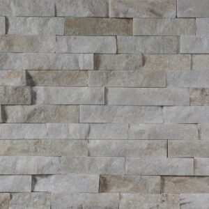 White Quartz Stacked Stone panels