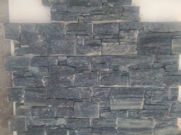 Black Mica Schist Dry Stack Wall Cladding